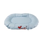 KARLIE Bett MONTENEGRO KISSEN hellblau Polyurethan 120cm...
