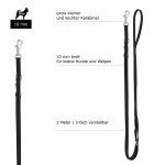 KOCH Verstellleine MINI LEINE Nylon XS 10mm 200cm rot...