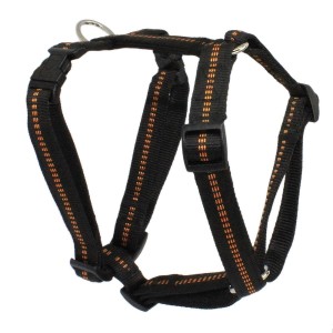KOCH Geschirr NYLONGESCHIRR mit Kennfäden 20mm 50-72cm Farbe Schwarz für Hunde