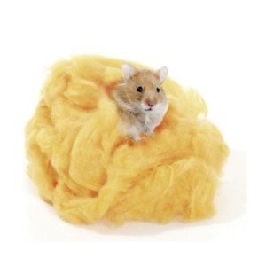 KARLIE Nagerzubehör SNUGGLE BED Hamsterwatte GELB natürlich vollverdaulich 20g
