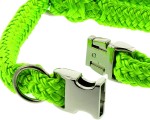 DINOLEINE Halsband KLICK-HALSBAND Polyester 8mm Größe S/30-45cm Hunde Neongrün