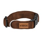 KOCH Halsband KLICK-HALSBAND UNI 20mm 35-55cm gepolstert Farbe Braun für Hunde