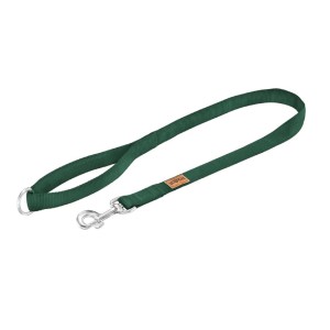 KOCH Leine NYLONLEINE UNI Stadtleine 25mm 100cm Farbe Grün gepolstert für Hunde