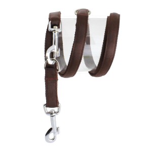 KOCH Leine NYLONLEINE UNI verstellbar gepolstert 20mm 200cm Farbe Braun Hunde