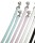 KARLIE Leine VINTAGE FÜHRLEINE Leder hellblau 22mm 200cm weiss unterlegt f Hunde