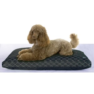 KARLIE FLAMINGO Hundekissen SUPER DELUXE eckig schwarz gesteppt 70cm