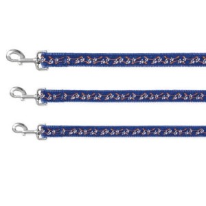 TRIXIE Leine Modern Art PAWS L-XL 1,00 m/25 mm blau Nylon für Hunde