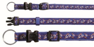 TRIXIE Halsband Modern Art PAWS S-M 35-55 cm/20 mm blau für Hunde