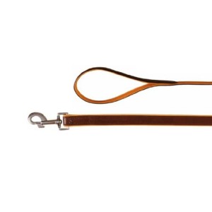 TRIXIE Führleine Active Leine gebuggt S-ML 1,00m/14mm Zügelleder cognac f. Hunde