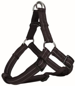 TRIXIE Geschirr Softline Reflect Stripe XS-S 30-40cm/10mm schwarz für Hunde
