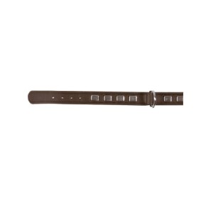 TRIXIE Halsband Bovini Büffelleder Beschläge M-L 39-47 cm/20 mm braun für Hunde
