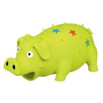 TRIXIE Spielzeug grunzendes SCHWEIN mit Sternen Latex 16cm sortiert für Hunde