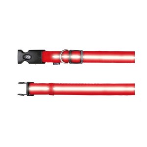 TRIXIE Halsband Flash XS-S 23-34 cm/20 mm rot mit Batterie für Hunde