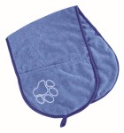 TRIXIE Pflege SCHAL-HANDTUCH mit Taschen blau...