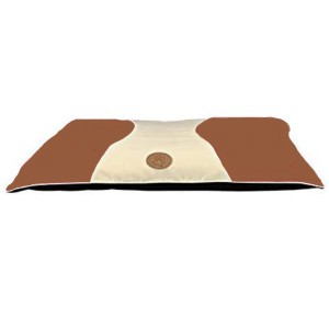 TRIXIE Kissen OVALA 60 x 45 cm Polyester kuschelweich braun/creme für Hunde