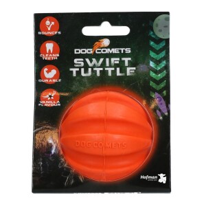 HOFMAN ANIMAL CARE Hundespielzeug Dog Comets SWIFT TUTTLE Orange Ball 6cm Naturkautschuk