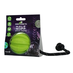 HOFMAN ANIMAL CARE Spielzeug Dog Comets HALE-BOPP Green Ball an Schnur f. Hunde