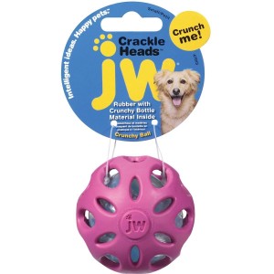 JW PET Spielzeug Crackle Heads Ball Kautschuk sortiert Small 5,5cm für Hunde